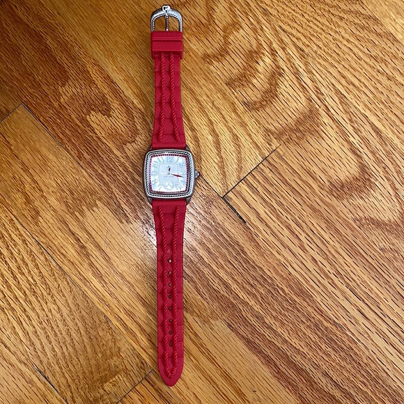 Judith Ripka Silicone Band Dual Time Watch - Picture 4 of 9